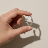 RAGNA Waterproof Silver Stainless Steel Hoop - Hammered Finish - DANSK Copenhagen