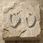 RAGNA Waterproof Silver Stainless Steel Hoop - Hammered Finish - DANSK Copenhagen
