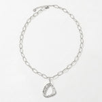 RAGNA Waterproof Silver Stainless Steel Long Minimalistic Necklace - Hammered Finish - DANSK Copenhagen