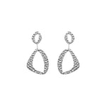RAGNA Waterproof Silver Stainless Steel Original Earrings - Hammered Finish - DANSK Copenhagen