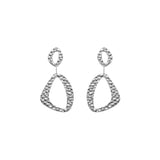RAGNA Waterproof Silver Stainless Steel Original Earrings - Hammered Finish - DANSK Copenhagen