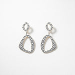 RAGNA Waterproof Silver Stainless Steel Original Earrings - Hammered Finish - DANSK Copenhagen