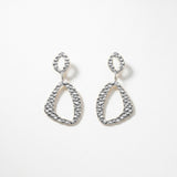 RAGNA Waterproof Silver Stainless Steel Original Earrings - Hammered Finish - DANSK Copenhagen