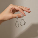 RAGNA Waterproof Silver Stainless Steel Original Earrings - Hammered Finish - DANSK Copenhagen