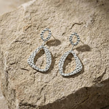 RAGNA Waterproof Silver Stainless Steel Original Earrings - Hammered Finish - DANSK Copenhagen