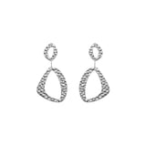 RAGNA Waterproof Silver Stainless Steel Original Earrings - Hammered Finish - DANSK Copenhagen