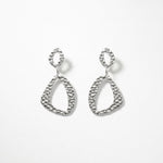 RAGNA Waterproof Silver Stainless Steel Original Earrings - Hammered Finish - DANSK Copenhagen