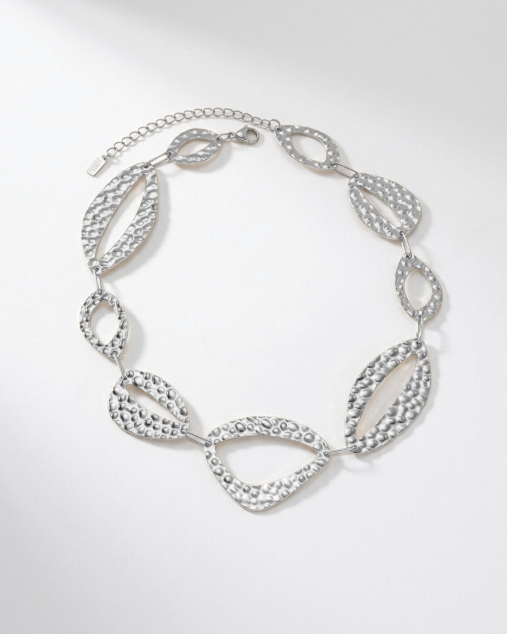 RAGNA Waterproof Silver Stainless Steel Original Necklace - Hammered Finish - DANSK Copenhagen
