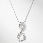RAGNA Waterproof Silver Stainless Steel Original Simple Necklace - Adjustable Chain & Hammered Finish - DANSK Copenhagen