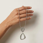 RAGNA Waterproof Silver Stainless Steel Original Simple Necklace - Adjustable Chain & Hammered Finish - DANSK Copenhagen