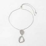 RAGNA Waterproof Silver Stainless Steel Original Simple Necklace - Adjustable Chain & Hammered Finish - DANSK Copenhagen
