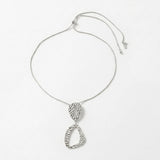 RAGNA Waterproof Silver Stainless Steel Original Simple Necklace - Adjustable Chain & Hammered Finish - DANSK Copenhagen