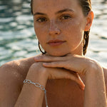 RAGNA Waterproof Silver Stainless Steel Oval Link Bracelet - Structured Finish - DANSK Copenhagen