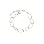 RAGNA Waterproof Silver Stainless Steel Oval Link Bracelet - Structured Finish - DANSK Copenhagen