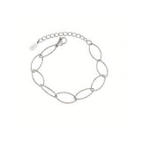 RAGNA Waterproof Silver Stainless Steel Oval Link Bracelet - Structured Finish - DANSK Copenhagen