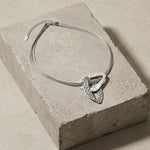 RAGNA Waterproof Silver Stainless Steel Short Statement Necklace - Hammered/Polished Finish - DANSK Copenhagen