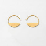 SAGA Waterproof 18K Gold Plated Hoop Earring – Brushed Stainless Steel - DANSK Copenhagen