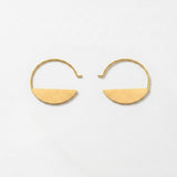 SAGA Waterproof 18K Gold Plated Hoop Earring – Brushed Stainless Steel - DANSK Copenhagen