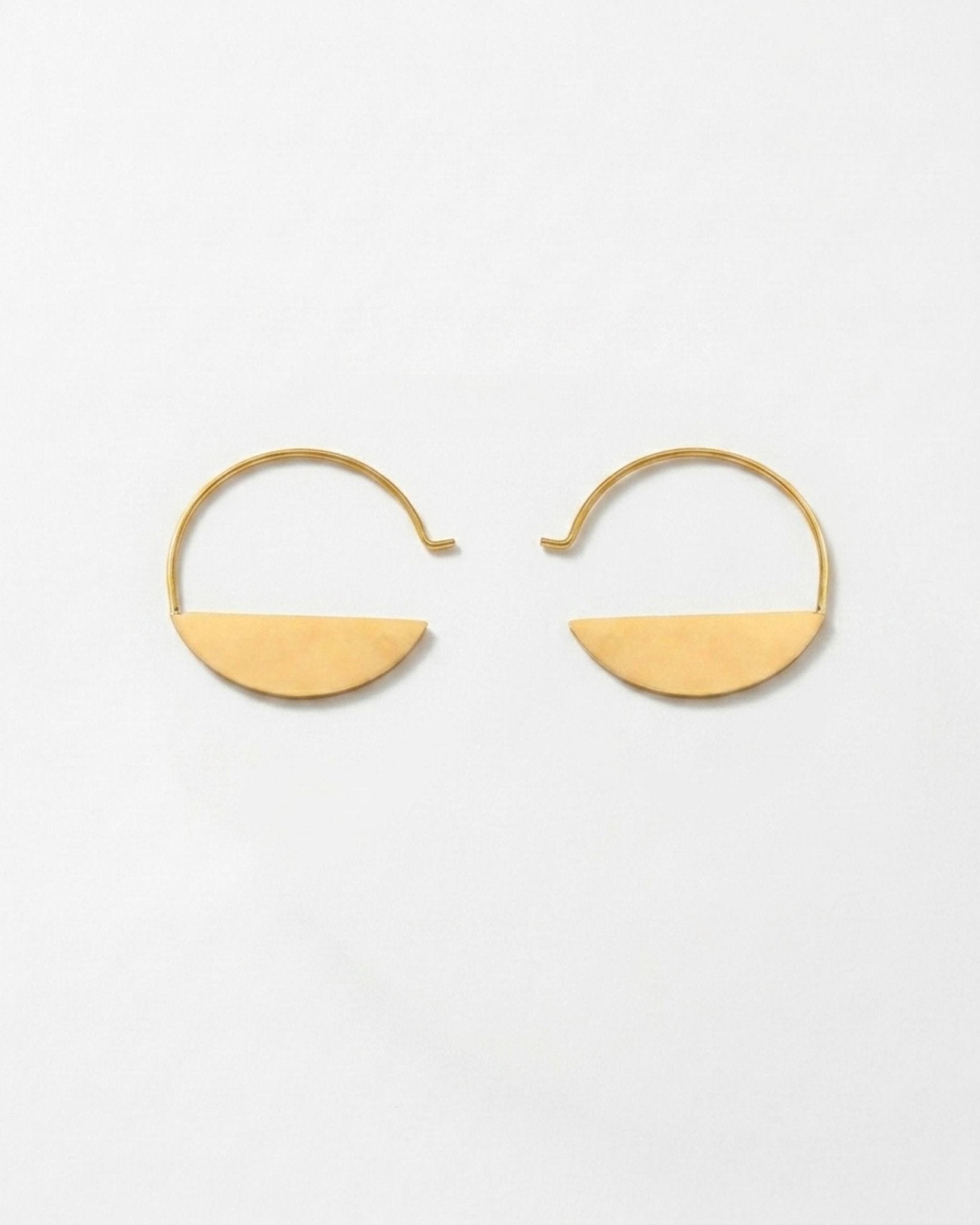 SAGA Waterproof 18K Gold Plated Hoop Earring – Brushed Stainless Steel - DANSK Copenhagen