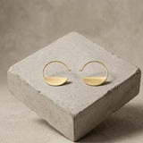 SAGA Waterproof 18K Gold Plated Hoop Earring – Brushed Stainless Steel - DANSK Copenhagen