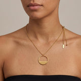 SAGA Waterproof 18K Gold Plated Necklace – Adjustable Chain & Brushed Stainless Steel - DANSK Copenhagen