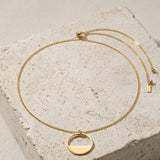 SAGA Waterproof 18K Gold Plated Necklace – Adjustable Chain & Brushed Stainless Steel - DANSK Copenhagen