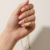 SAGA Waterproof 18K Gold Plated Necklace – Adjustable Chain & Brushed Stainless Steel - DANSK Copenhagen