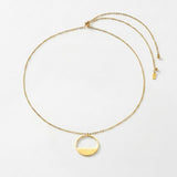 SAGA Waterproof 18K Gold Plated Necklace – Adjustable Chain & Brushed Stainless Steel - DANSK Copenhagen
