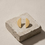 SAGA Waterproof 18K Gold Plated Post Earring – Brushed Stainless Steel - DANSK Copenhagen