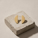 SAGA Waterproof 18K Gold Plated Post Earring – Brushed Stainless Steel - DANSK Copenhagen