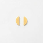 SAGA Waterproof 18K Gold Plated Post Earring – Brushed Stainless Steel - DANSK Copenhagen
