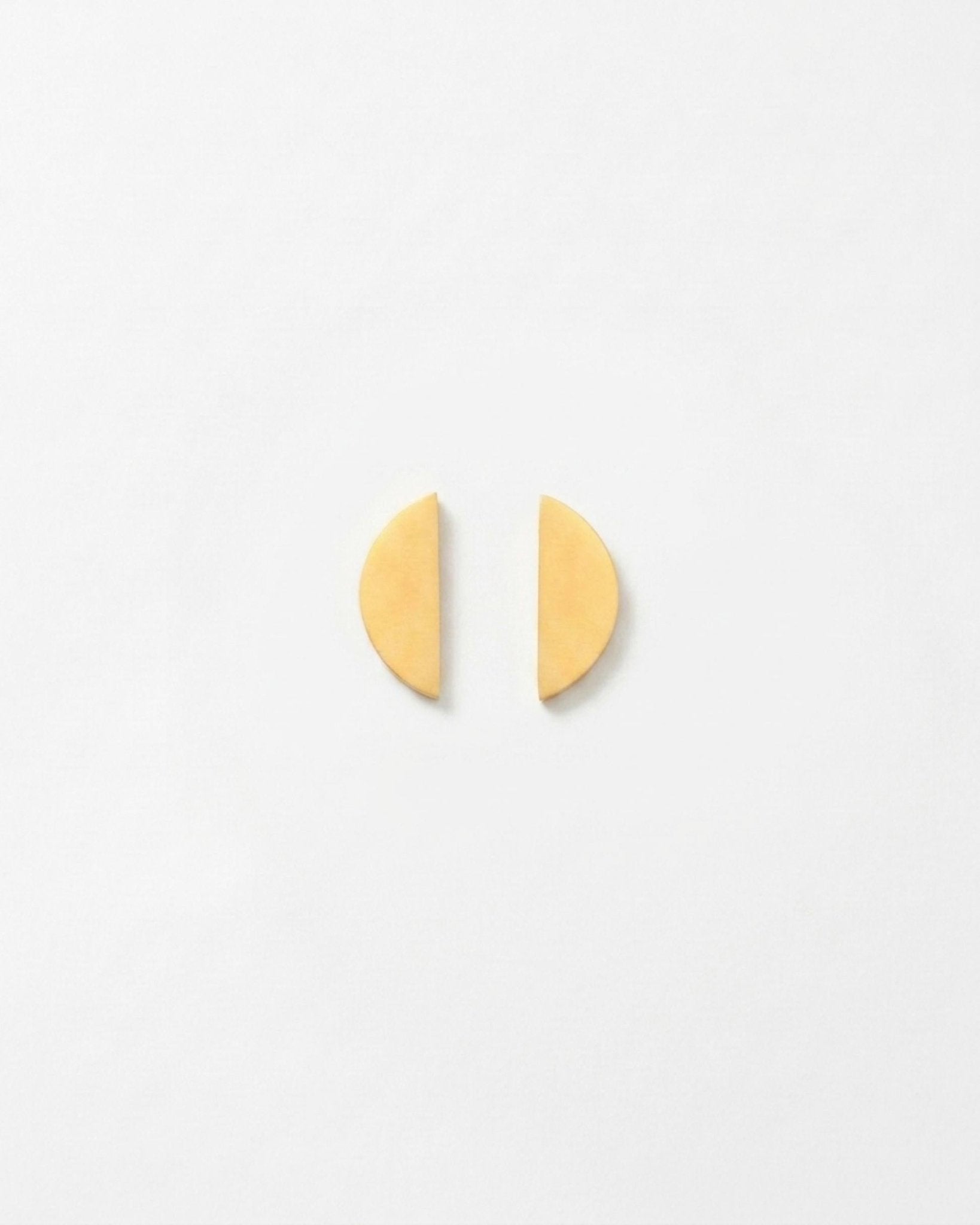 SAGA Waterproof 18K Gold Plated Post Earring – Brushed Stainless Steel - DANSK Copenhagen
