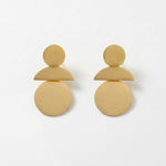 SAGA Waterproof 18K Gold Plated Statement Earring – Brushed Stainless Steel - DANSK Copenhagen