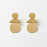 SAGA Waterproof 18K Gold Plated Statement Earring – Brushed Stainless Steel - DANSK Copenhagen