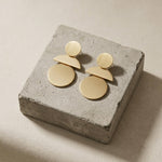 SAGA Waterproof 18K Gold Plated Statement Earring – Brushed Stainless Steel - DANSK Copenhagen