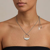 SAGA Waterproof Silver Stainless Steel Necklace – Adjustable Chain & Brushed Finish - DANSK Copenhagen