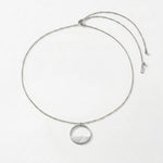 SAGA Waterproof Silver Stainless Steel Necklace – Adjustable Chain & Brushed Finish - DANSK Copenhagen
