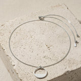 SAGA Waterproof Silver Stainless Steel Necklace – Adjustable Chain & Brushed Finish - DANSK Copenhagen