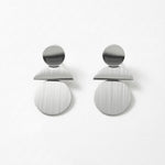 SAGA Waterproof Silver Stainless Steel Statement Earring – Brushed Finish - DANSK Copenhagen