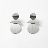 SAGA Waterproof Silver Stainless Steel Statement Earring – Brushed Finish - DANSK Copenhagen