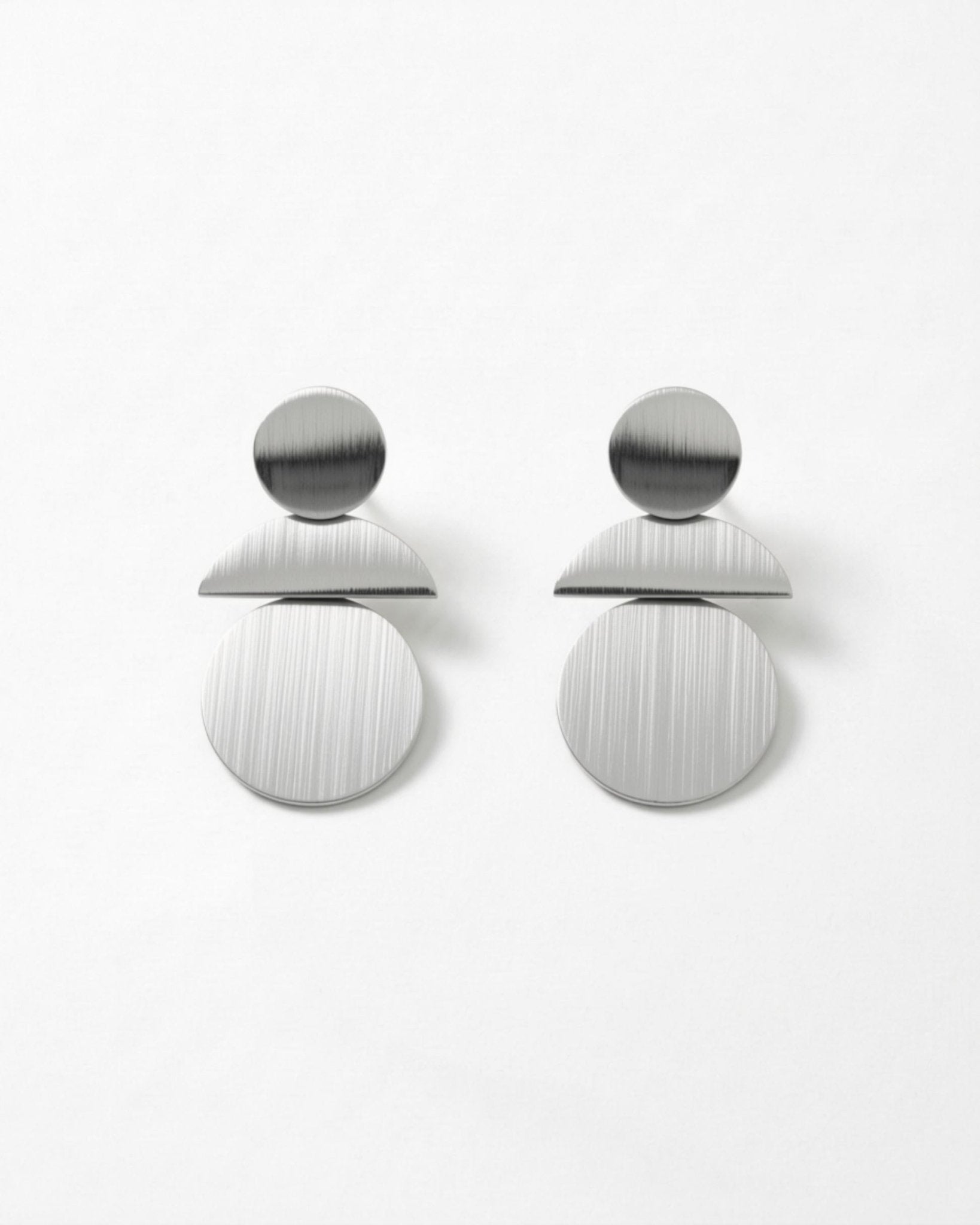 SAGA Waterproof Silver Stainless Steel Statement Earring – Brushed Finish - DANSK Copenhagen