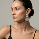 SAGA Waterproof Silver Stainless Steel Statement Earring – Brushed Finish - DANSK Copenhagen