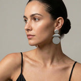 SAGA Waterproof Silver Stainless Steel Statement Earring – Brushed Finish - DANSK Copenhagen