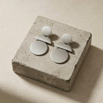 SAGA Waterproof Silver Stainless Steel Statement Earring – Brushed Finish - DANSK Copenhagen