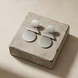 SAGA Waterproof Silver Stainless Steel Statement Earring – Brushed Finish - DANSK Copenhagen