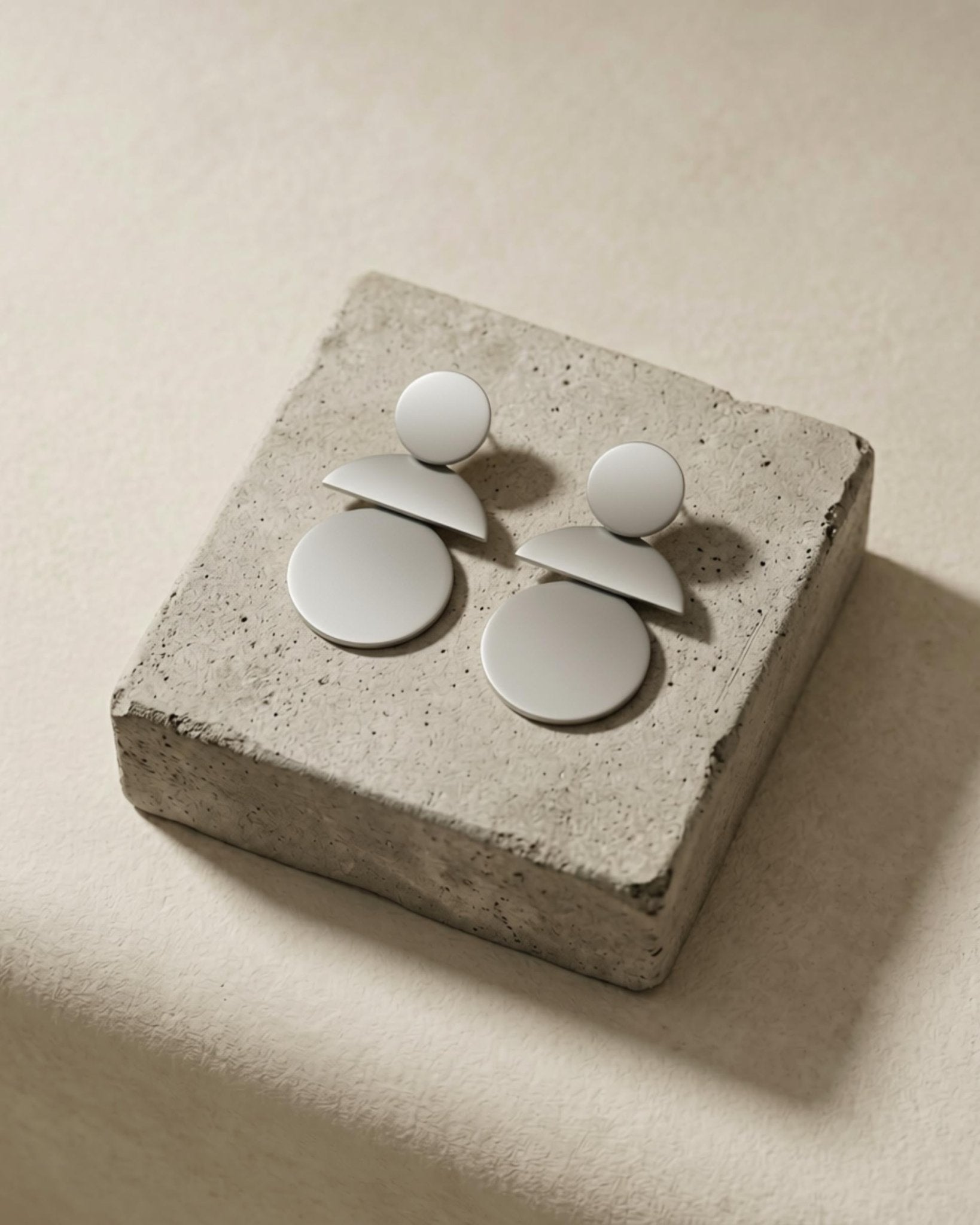SAGA Waterproof Silver Stainless Steel Statement Earring – Brushed Finish - DANSK Copenhagen