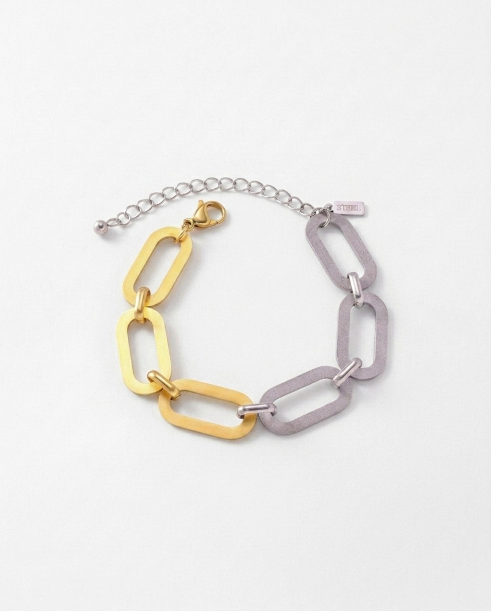 SELMA Waterproof 18K Gold Plated Duo Tone Bracelet – Brushed/Sanded Stainless Steel - DANSK Copenhagen