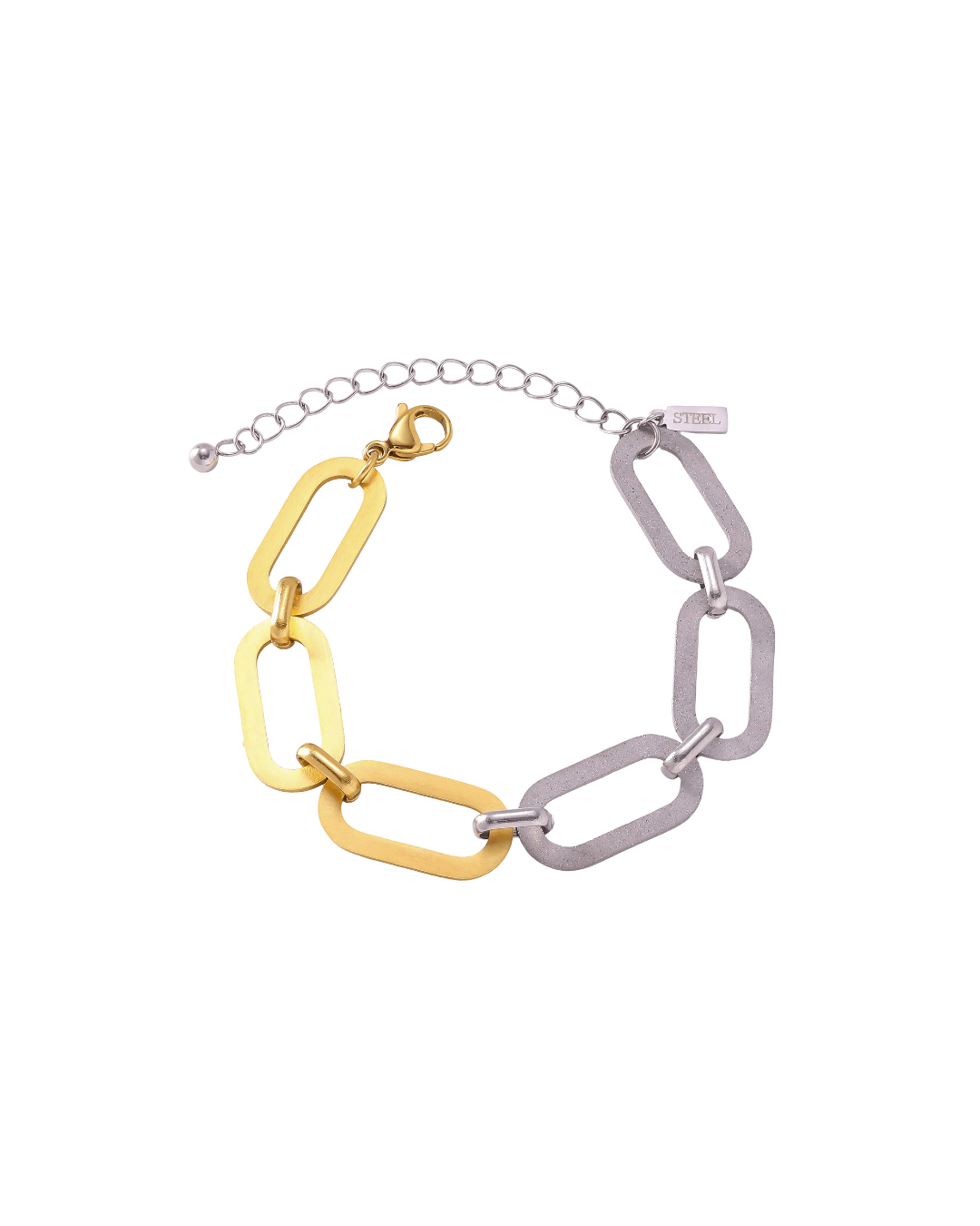 SELMA Waterproof 18K Gold Plated Duo Tone Bracelet – Brushed/Sanded Stainless Steel - DANSK Copenhagen