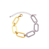 SELMA Waterproof 18K Gold Plated Duo Tone Bracelet – Brushed/Sanded Stainless Steel - DANSK Copenhagen