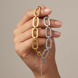 SELMA Waterproof 18K Gold Plated Duo Tone Bracelet – Brushed/Sanded Stainless Steel - DANSK Copenhagen